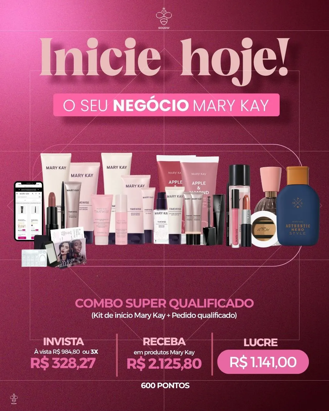 Combo Super Qualificado — Kit de início Mary Kay + Pedido qualificado