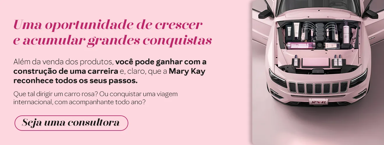 Uma oportunidade de crescer e acumular grandes conquistas, como o carro rosa e viagens internacionais