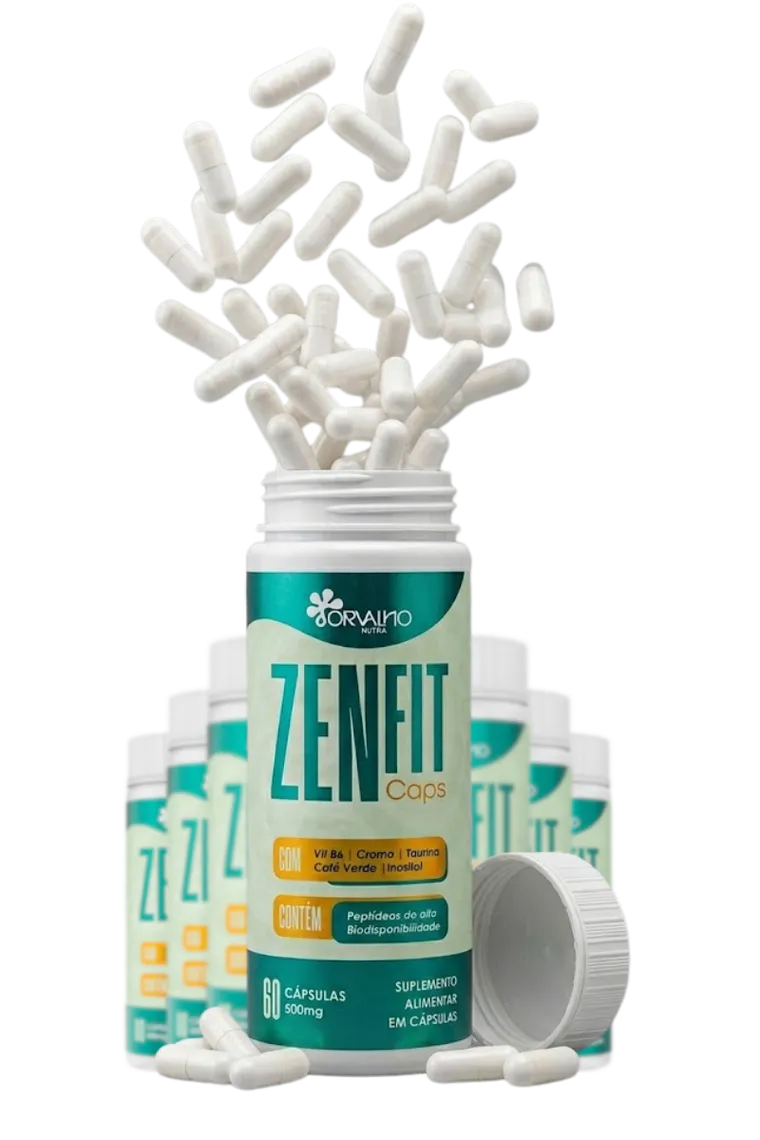 Frasco de ZenFIT Caps com cápsulas